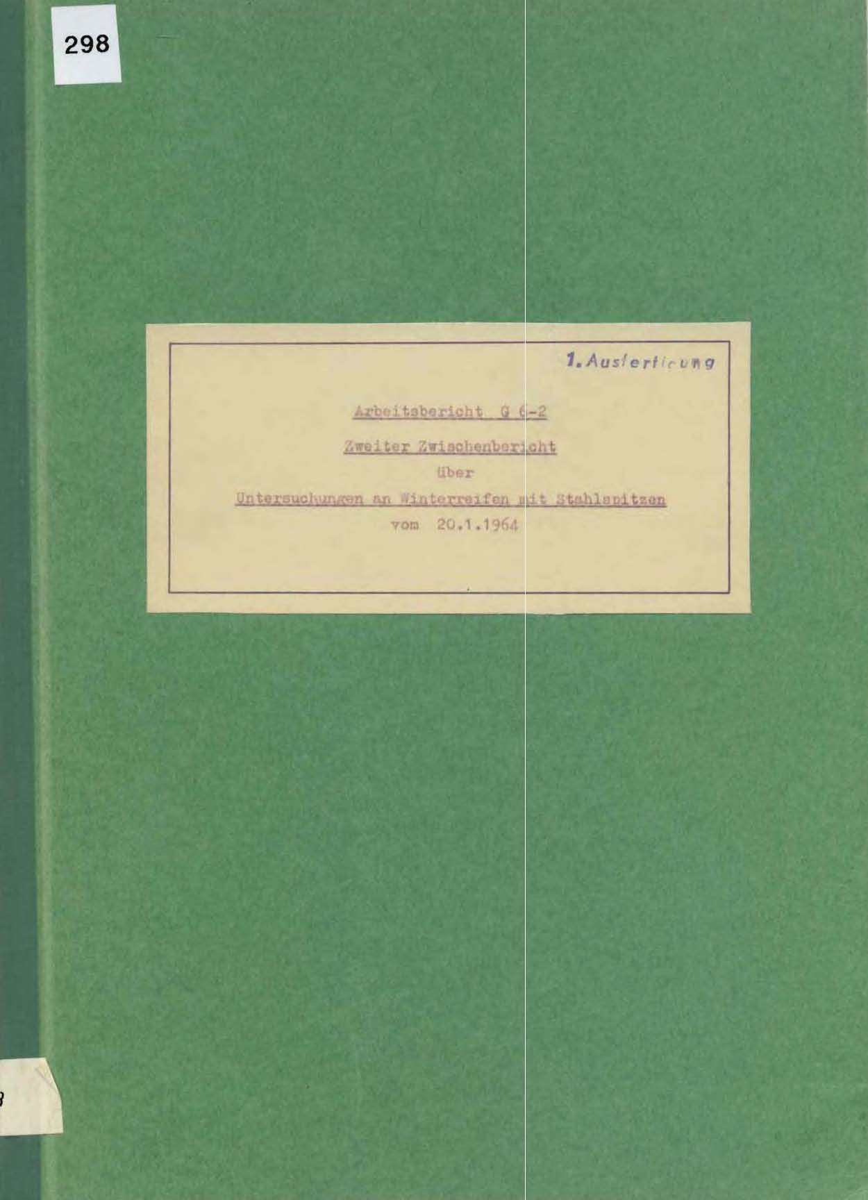 Arbeitsbericht G 6-2 des Bauhofes für den Winterdienst in Inzell vom 20.1.1964