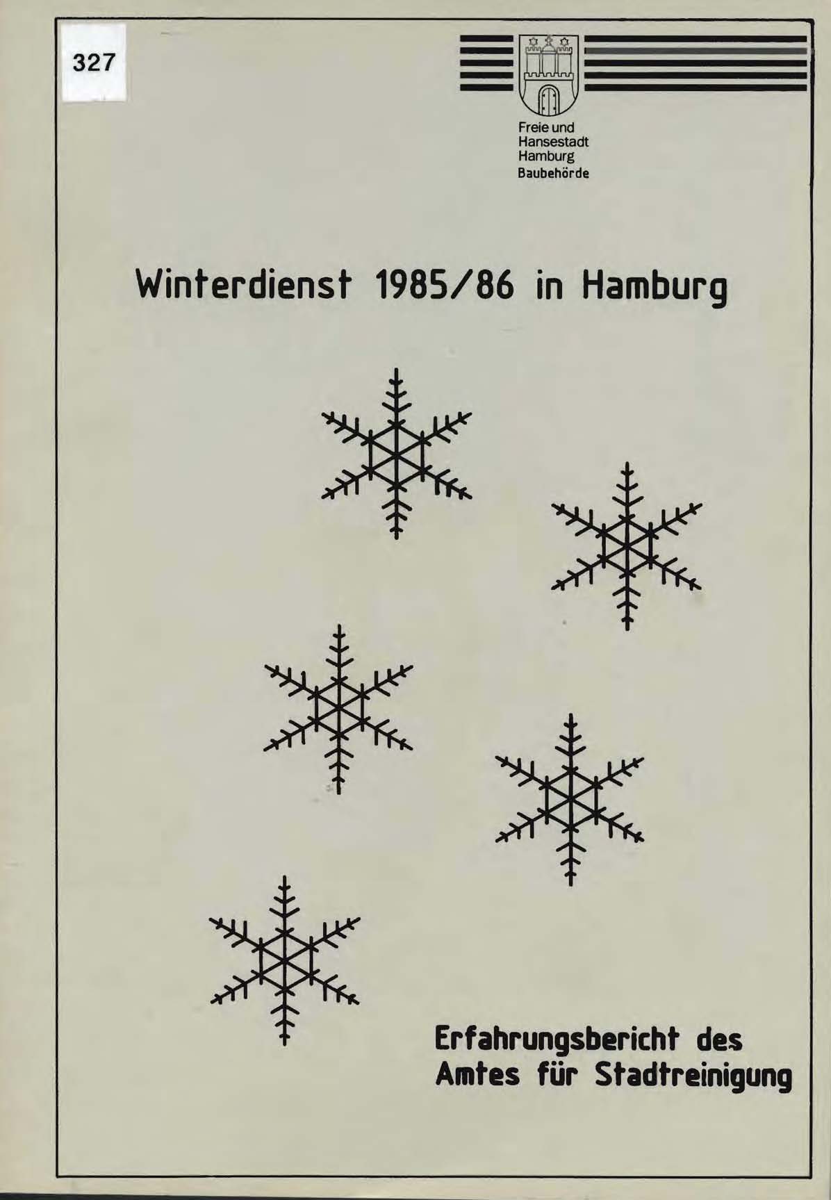 Winterdienst 1985/ 86 in Hamburg