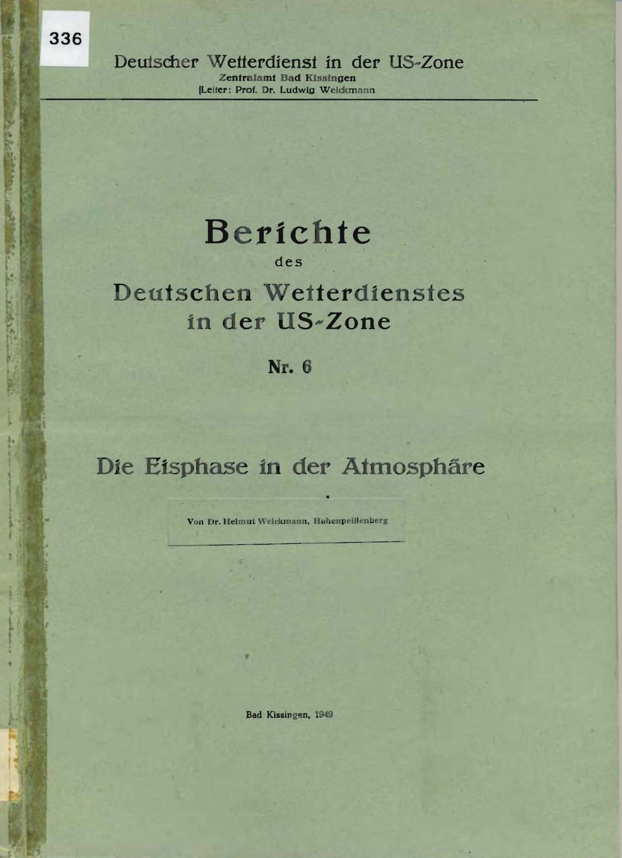 Berichte des Deutschen Wetterdienstes in der US-Zone, Nr. 6