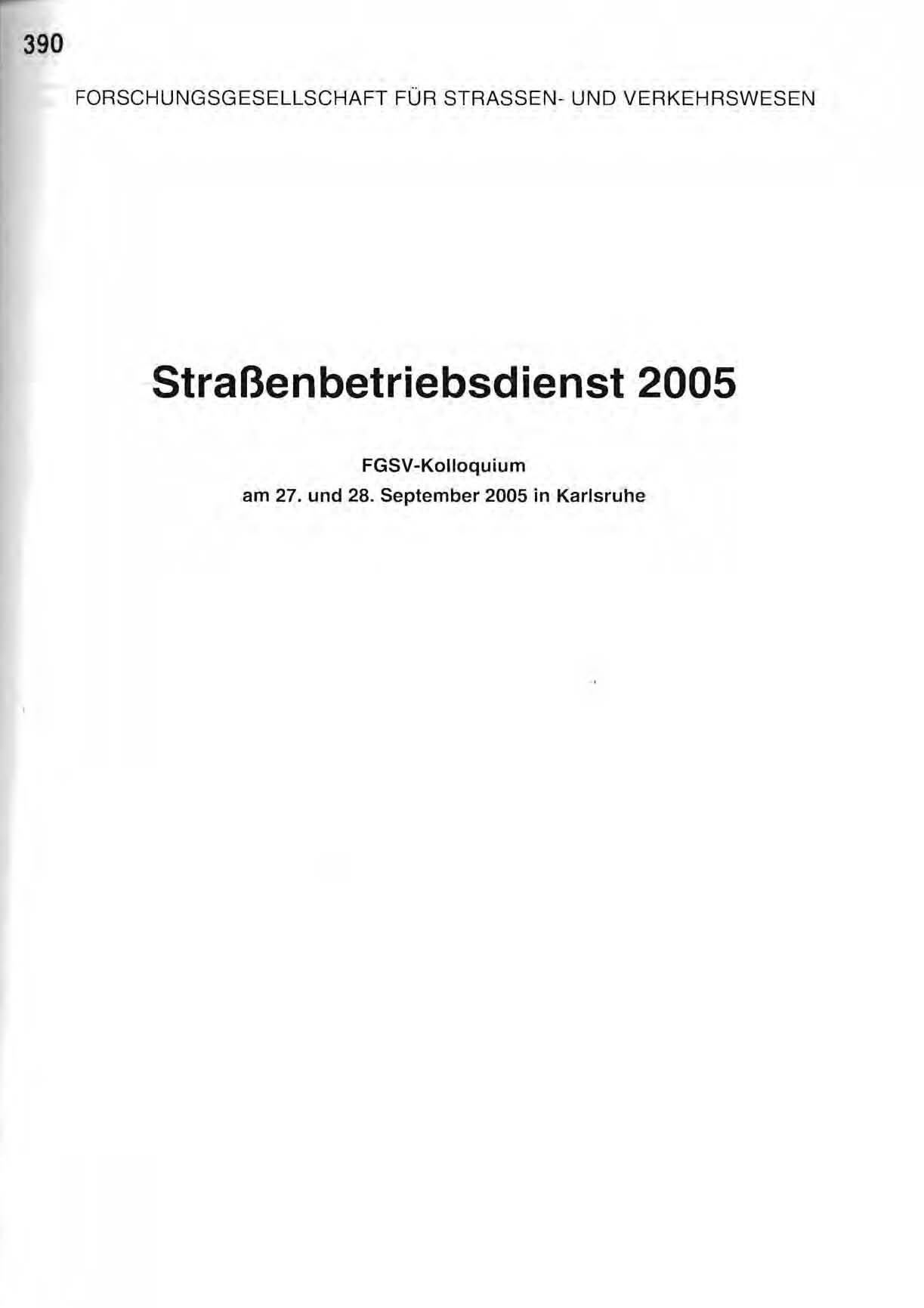 Straßenbetriebsdienst 2005