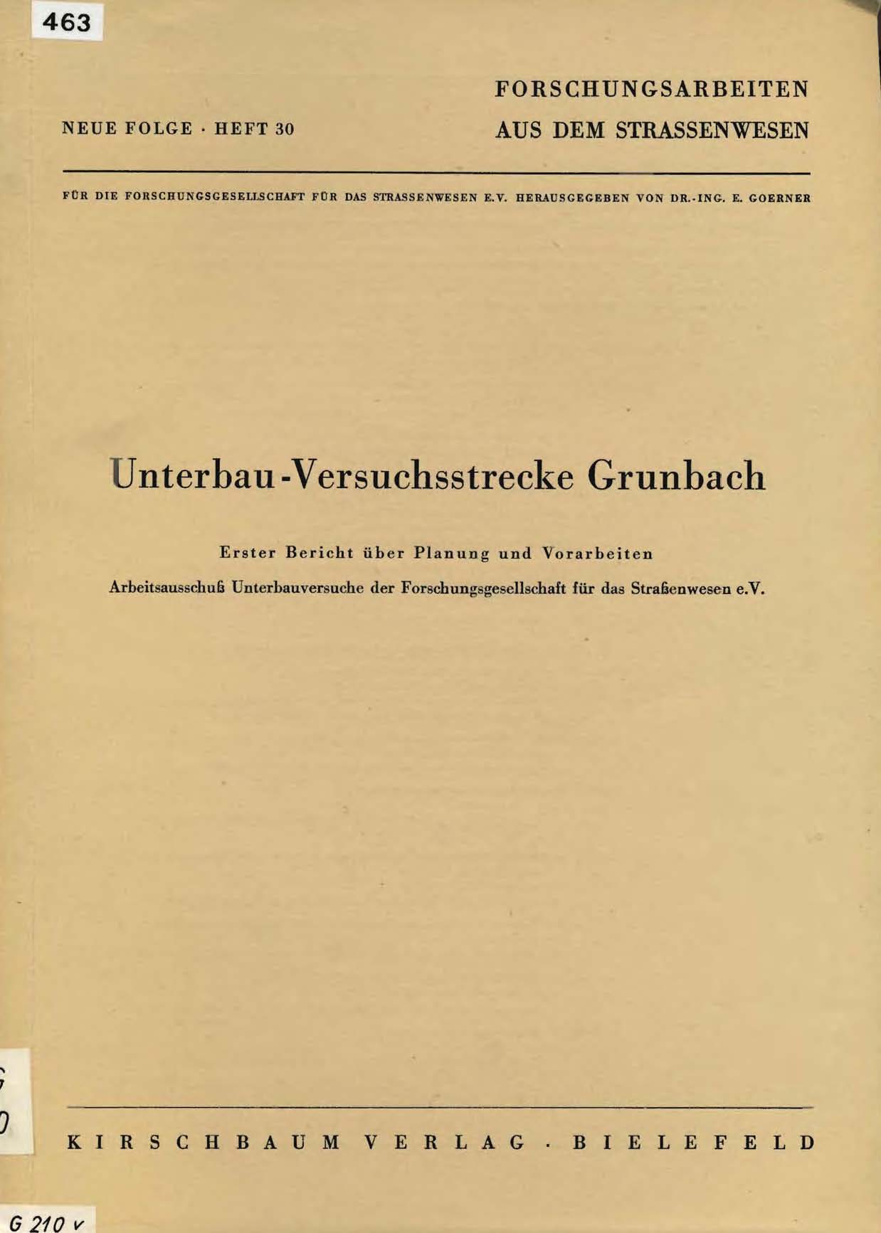 Unterbau-Versuchsstrecke Grunbach