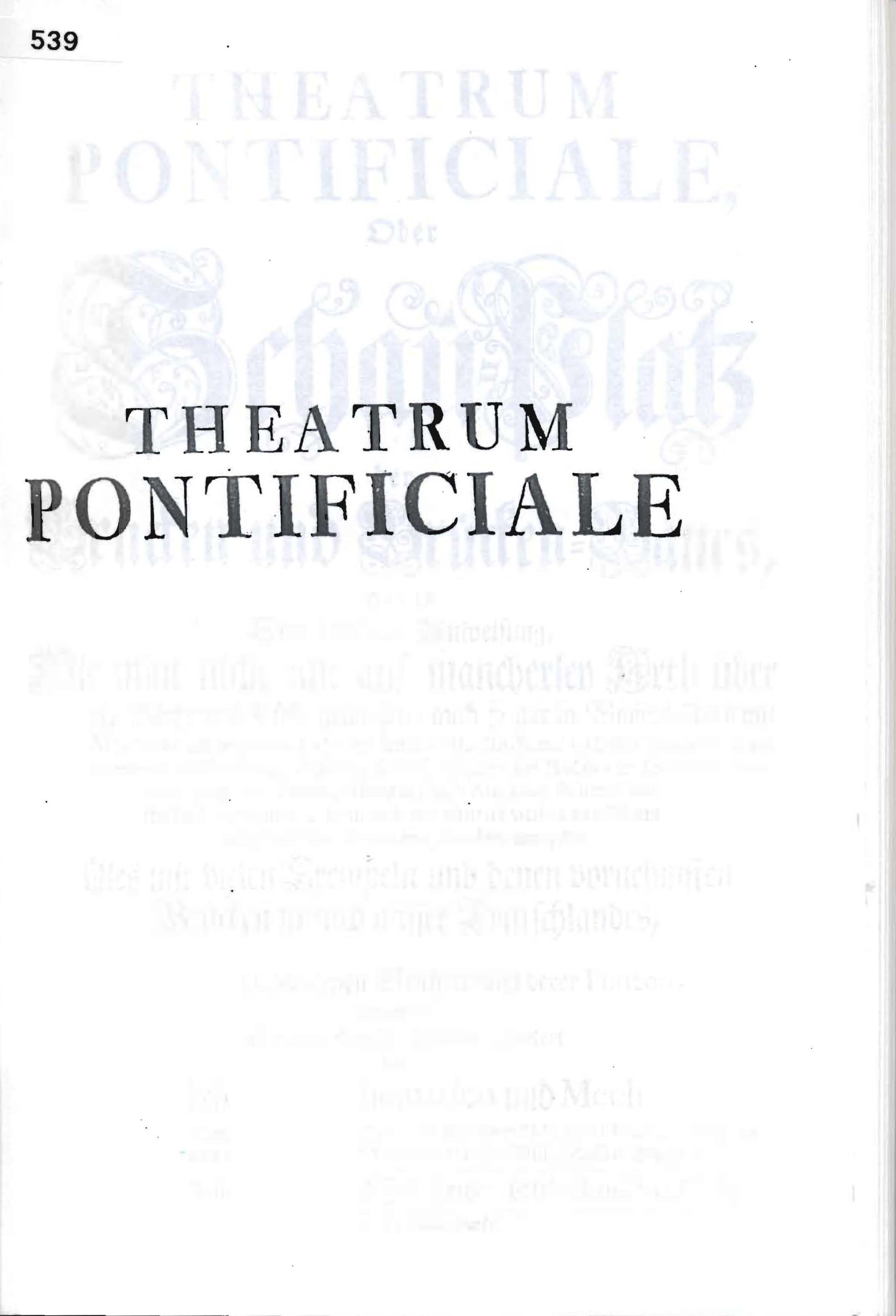 Theatrum Pontificiale (Reprint von Fach- und Sachbüchern aus den vergangenen Jahrhunderten)