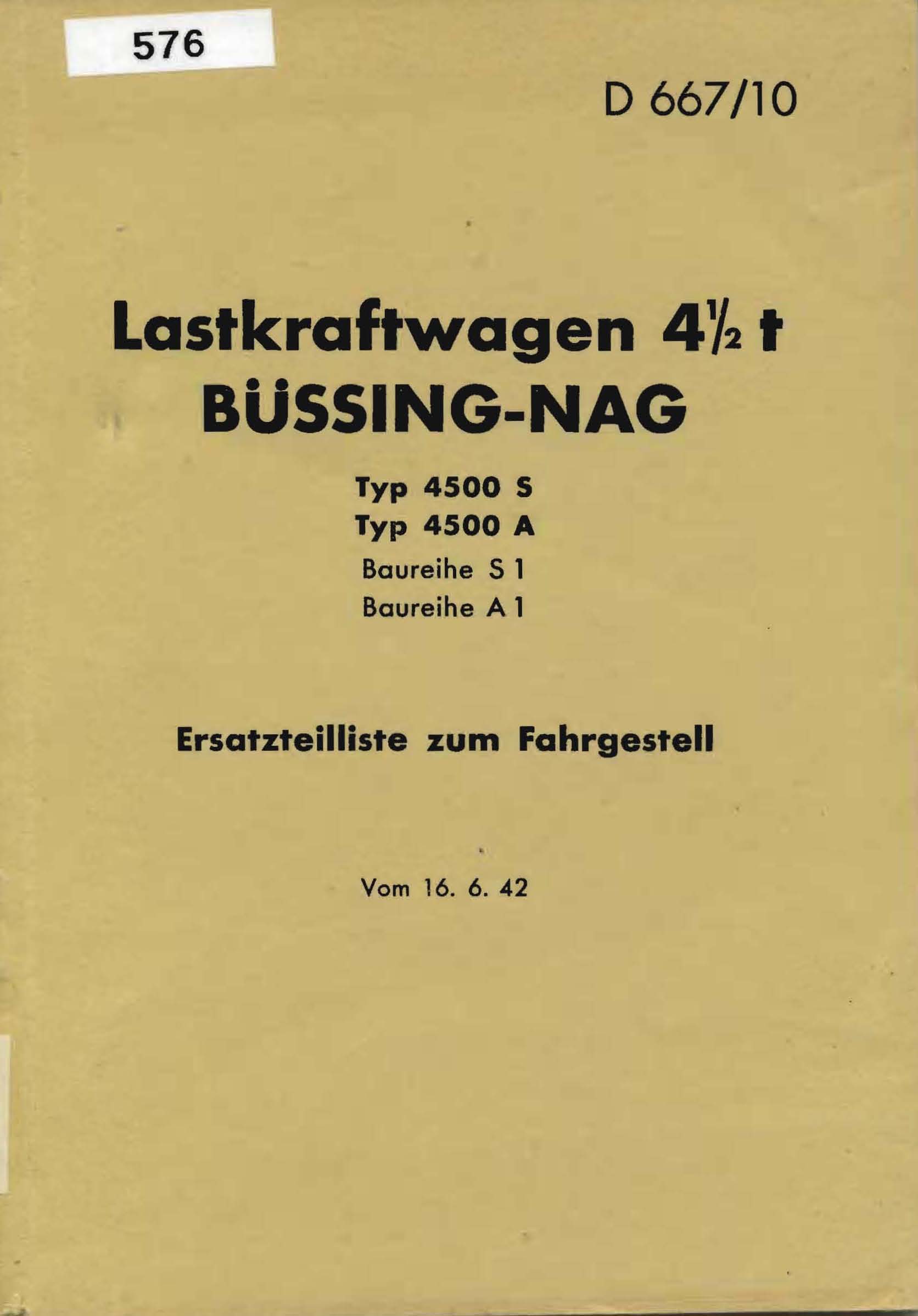 Lastkraftwagen 4,5 t, Büssing-NAG
