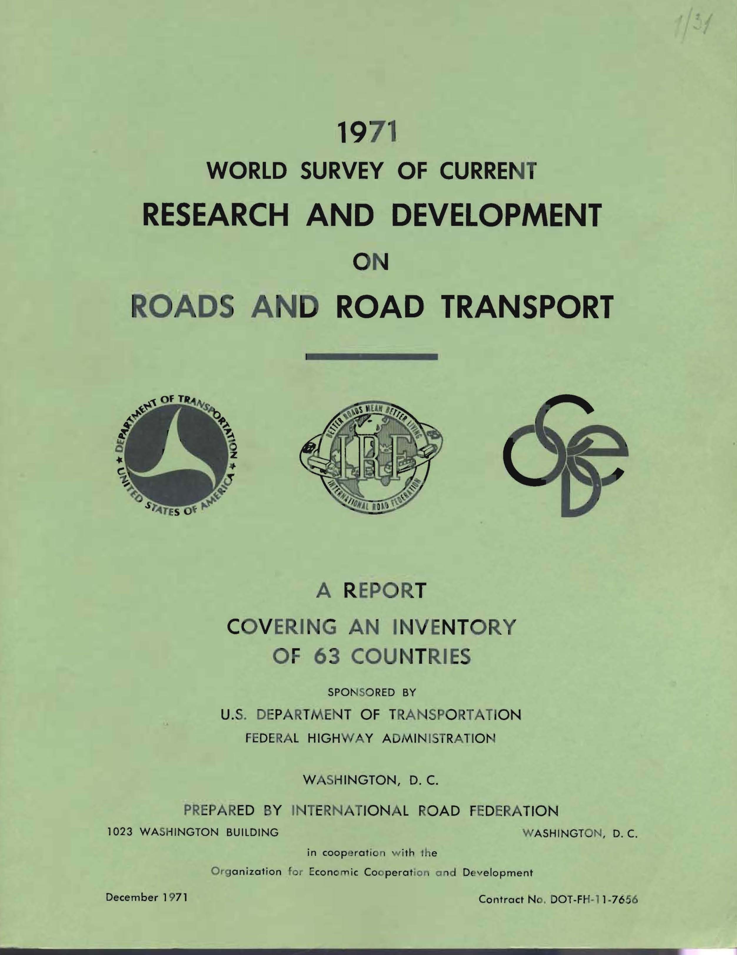 Research and Development on Roads and Road Transport