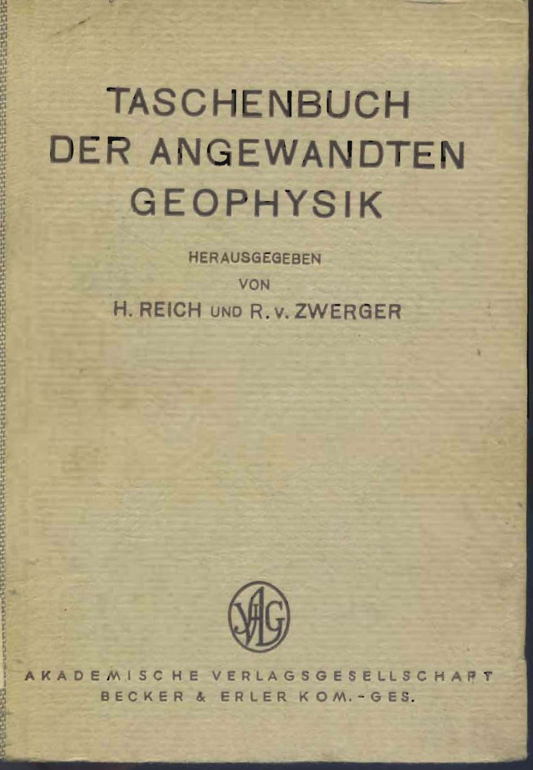 Taschenbuch der angewandten Geophysik