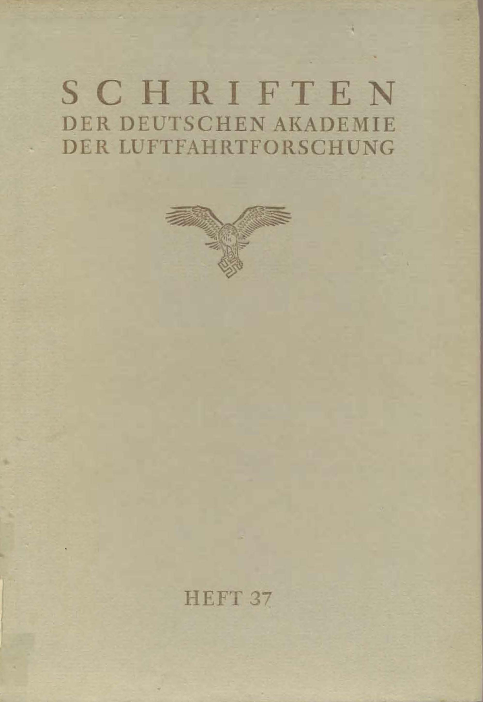 Schriften der Deutschen Akademie der Luftfahrtforschung