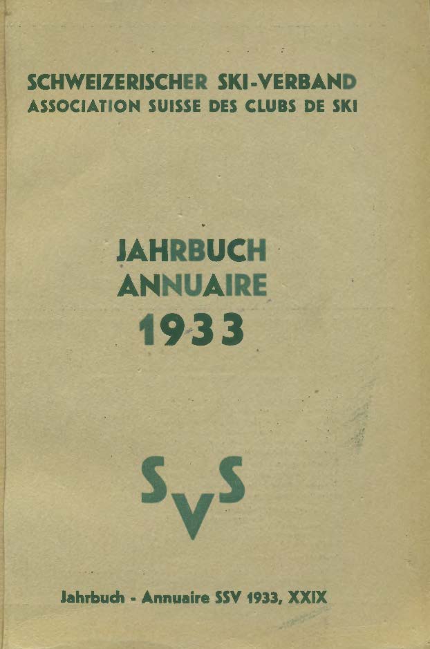 Jahrbuch Annuaire 1933